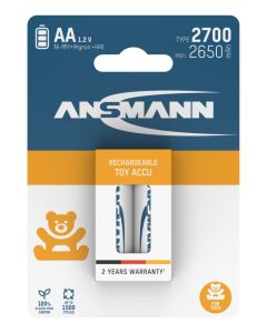 Toy NiMH Akku Mignon AA Typ 2700 (min. 2650 mAh) 2er Papierblister