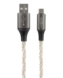 USB-A auf USB Typ-C Kabel mit LED-Beleuchtung, 100 cm
