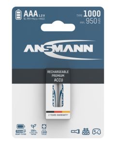 NiMH Akku Micro AAA Typ 1000 (min. 950 mAh) 2er Blister