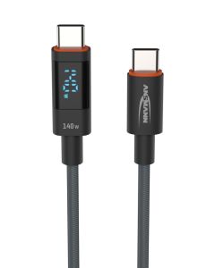 USB Typ-C Kabel, 200 cm, anthrazit